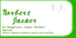 norbert jasper business card